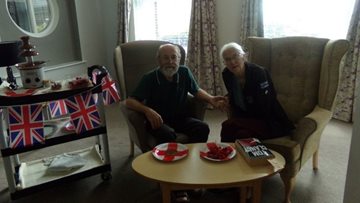 Chocolate and football at Wakefield care home